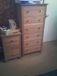 The troublesome chest of drawers - the larger of the two sets.