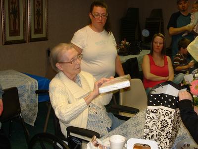 Our unexpected guest at my mom's 83rd birthday party.