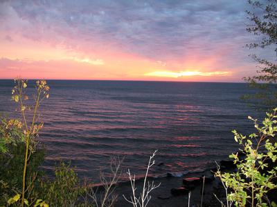 Early Morning Sunrise over Lake Superior, MI